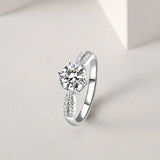 Sterling Silver Engagement Ring for Women — 925 Sterling Silver, CZ Solitaire, Hypoallergenic