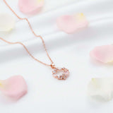 Rose Gold Tulip Zircon Necklace – Pendant for Women