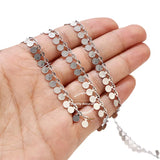 1 Meter Stainles Steel Gold Handmade Drop Heart Sculptured round Disc Chains for Women Necklace Bracelet Anklet Making Supplies