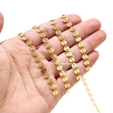 1 Meter Stainles Steel Gold Handmade Drop Heart Sculptured round Disc Chains for Women Necklace Bracelet Anklet Making Supplies